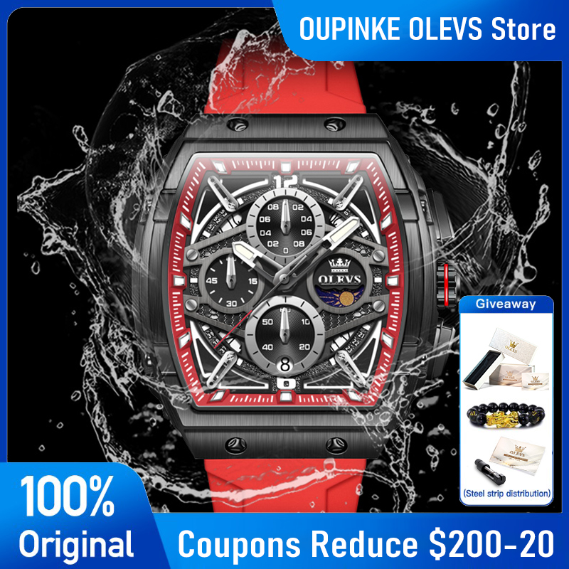 Skeleton Mechanical Watch - OLEVS 2975 Men's Watch Fashion Skeleton