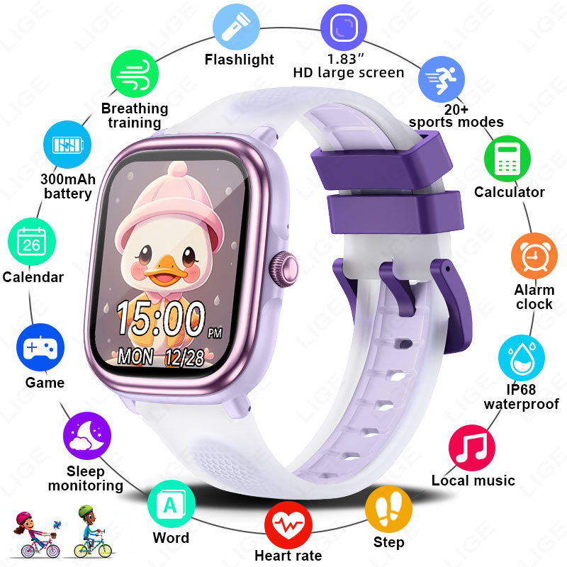 Smartwatch Watches For Girls Kids - LIGE 2026 New Children Learning Smart