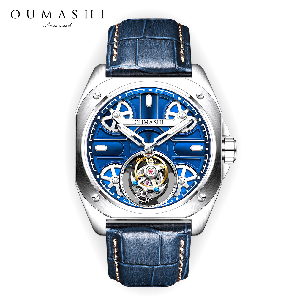 Skeleton Mechanical Watch - 41mm Luxury men's watch Tourbillon Stainless