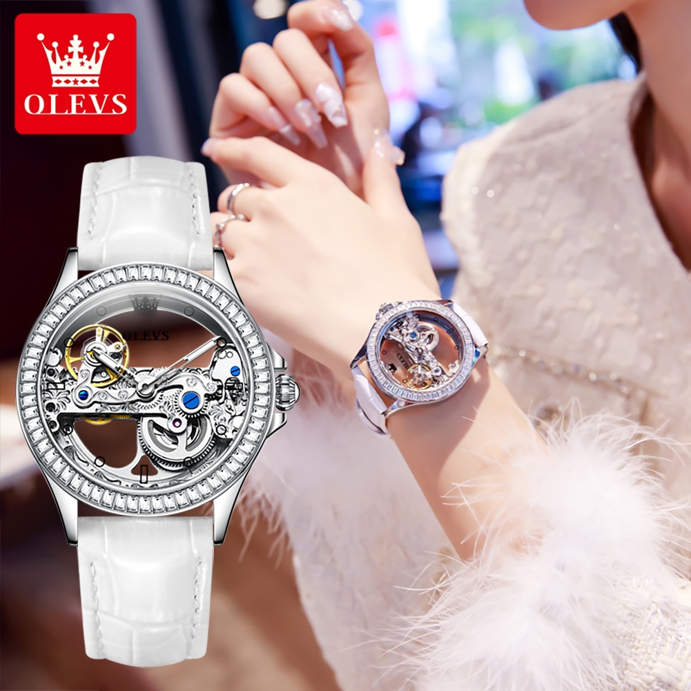 OLEVS Couple Watches Original  - Skeleton Mechanical Watch review and price