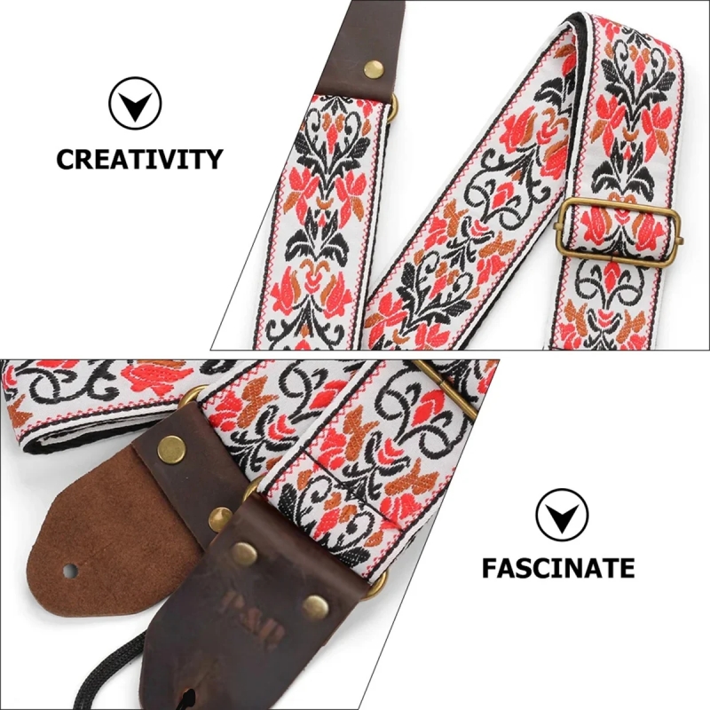Miwayer Vintage Flowers Guitar - Leather Watch Strap review and price