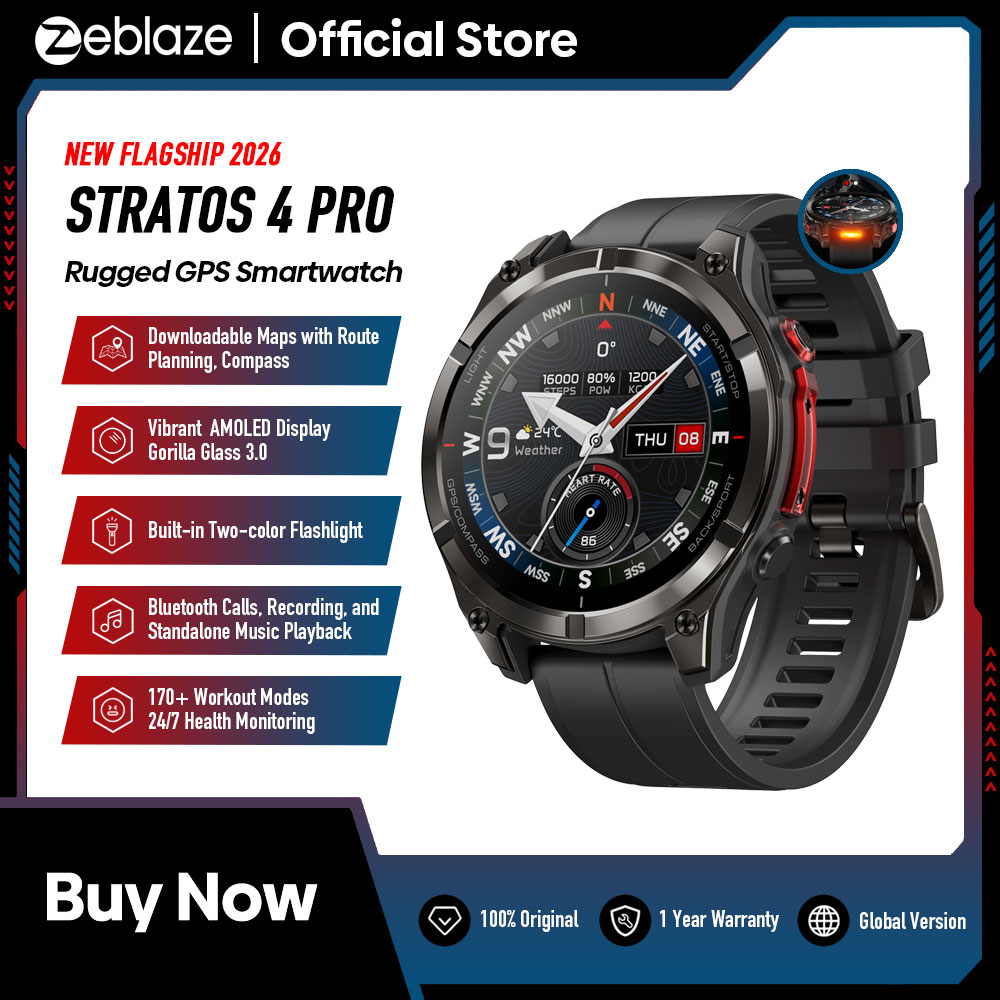 New Zeblaze Stratos 4 PRO AMOL - Hybrid Smartwatch review and price