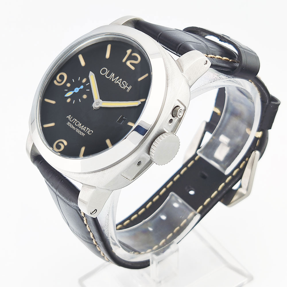 44mm Men's Watch Seagull ST255 - Leather Watch Strap review and price