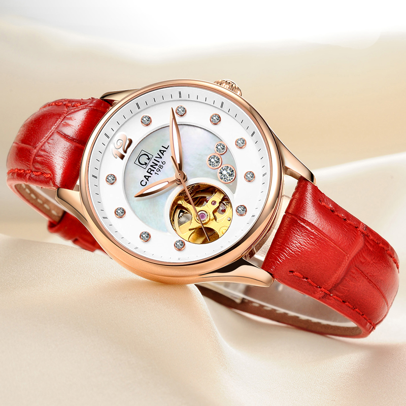 Switzerland CARNIVAL Luxury Wo - Skeleton Mechanical Watch review and price