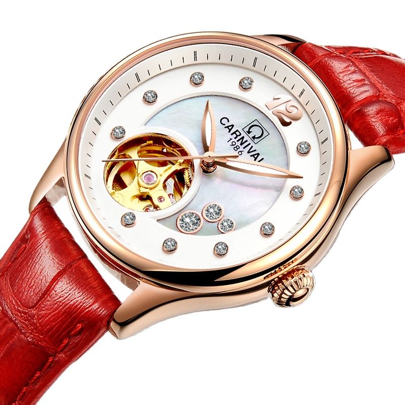 Switzerland CARNIVAL Luxury Wo - Skeleton Mechanical Watch review and price