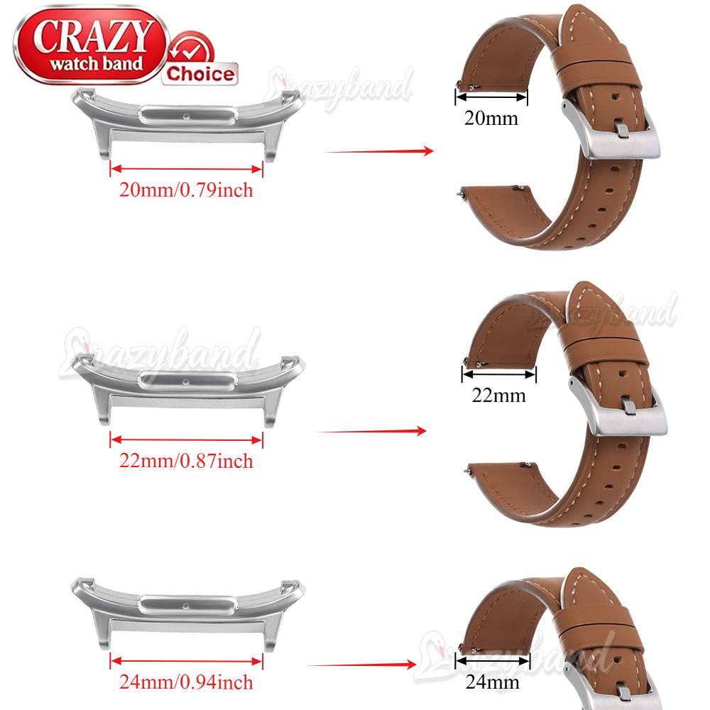 1pair Stainless Steel Connecto - Leather Watch Strap review and price