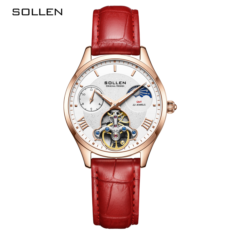 Switzerland SOLLEN Luxury Auto - Skeleton Mechanical Watch review and price