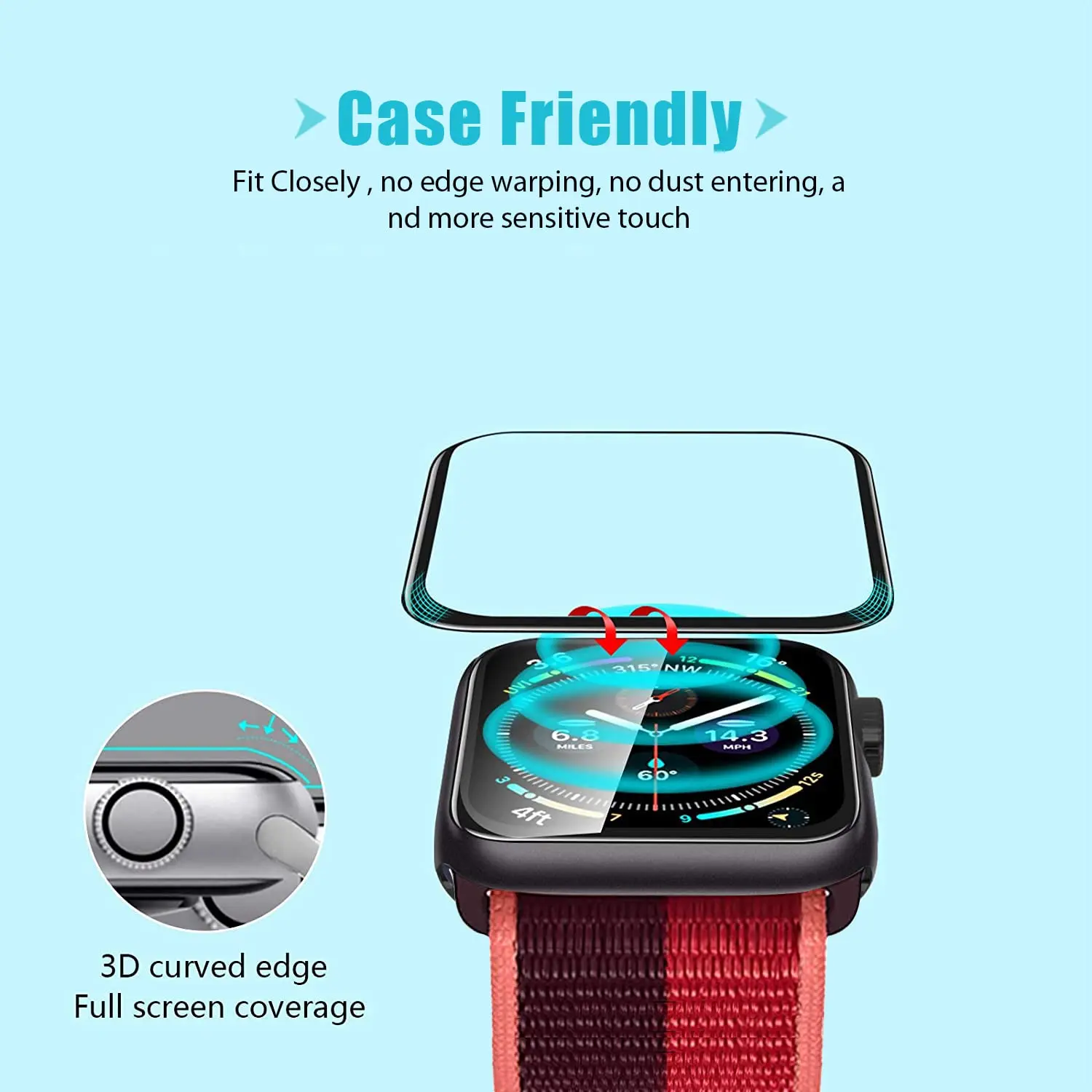 Screen Protector 3D Tempered F - Smart Watch Screen Protector review and price