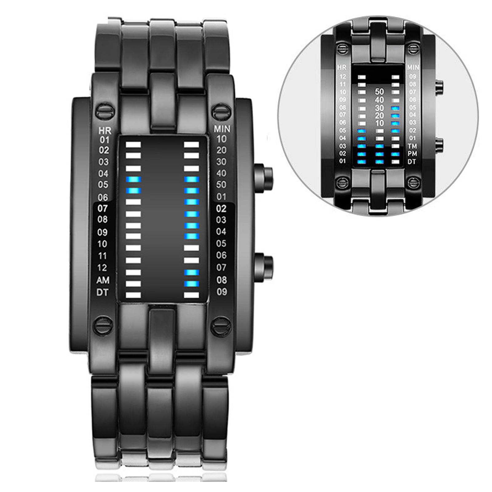 Premium Binary Matrix Blue LED - Smartwatch Premium Watches For Women review and price