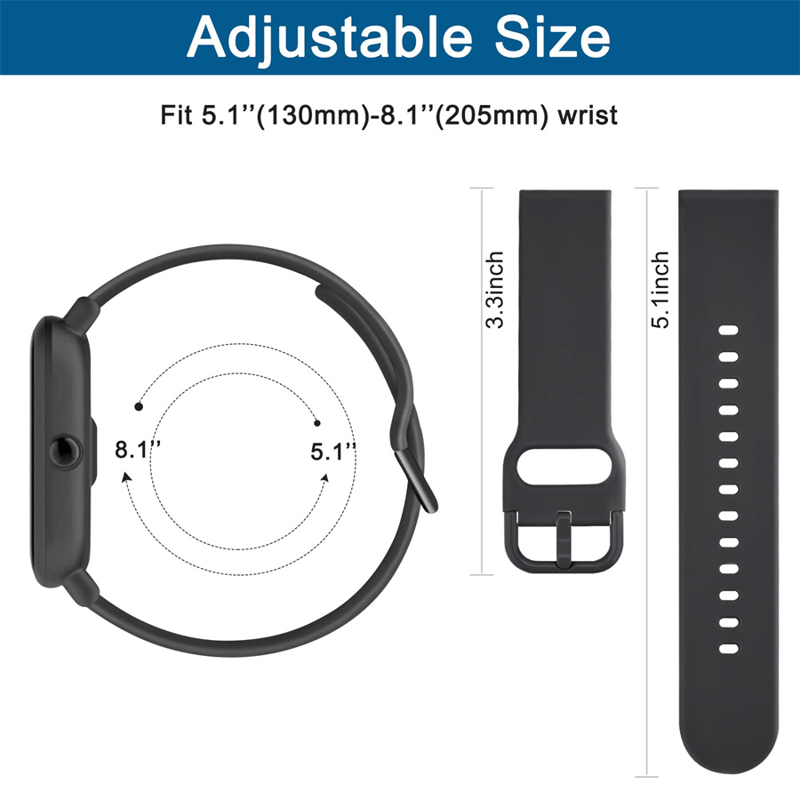 20mm/22mm Silicone band For Am - Smartwatch Samsung Watches For Men review and price