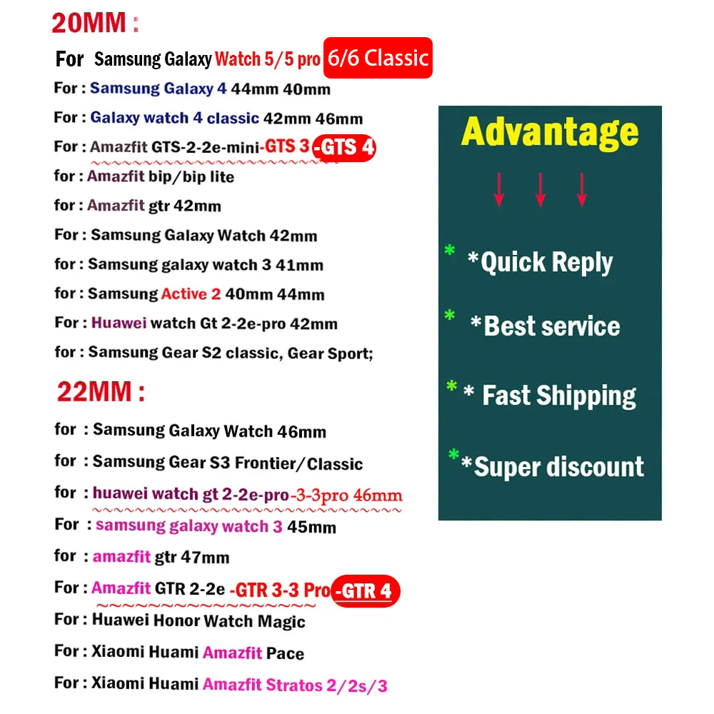 20mm/22mm Silicone band For Am - Smartwatch Samsung Watches For Men review and price