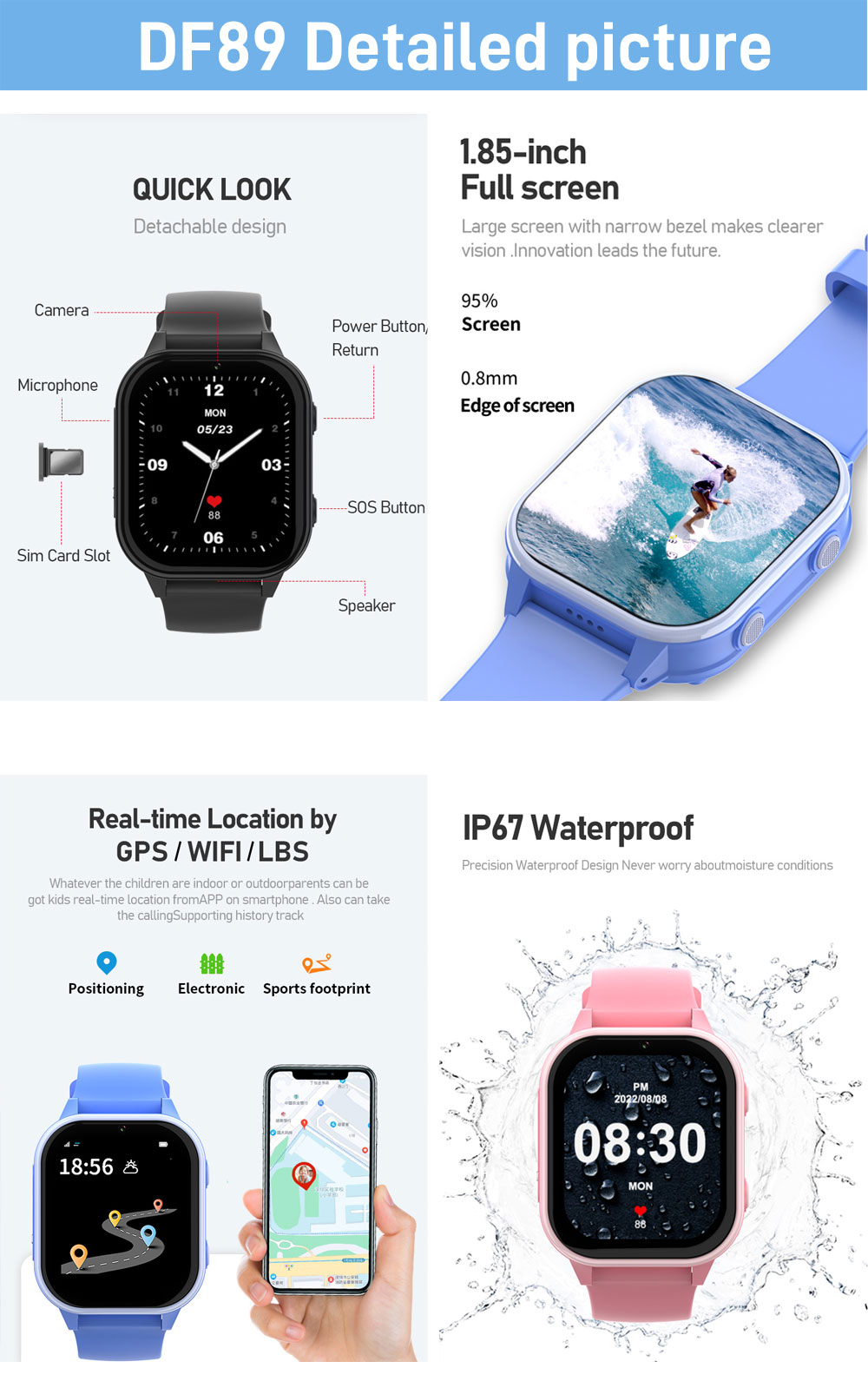 2G 4G Kids Smart Watch Phone G - Smartwatch Watches Gift For Boys review and price